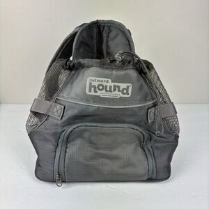 Outward Hound Dog Carrier Backpack Travel Bag Drawstring Closure Gray